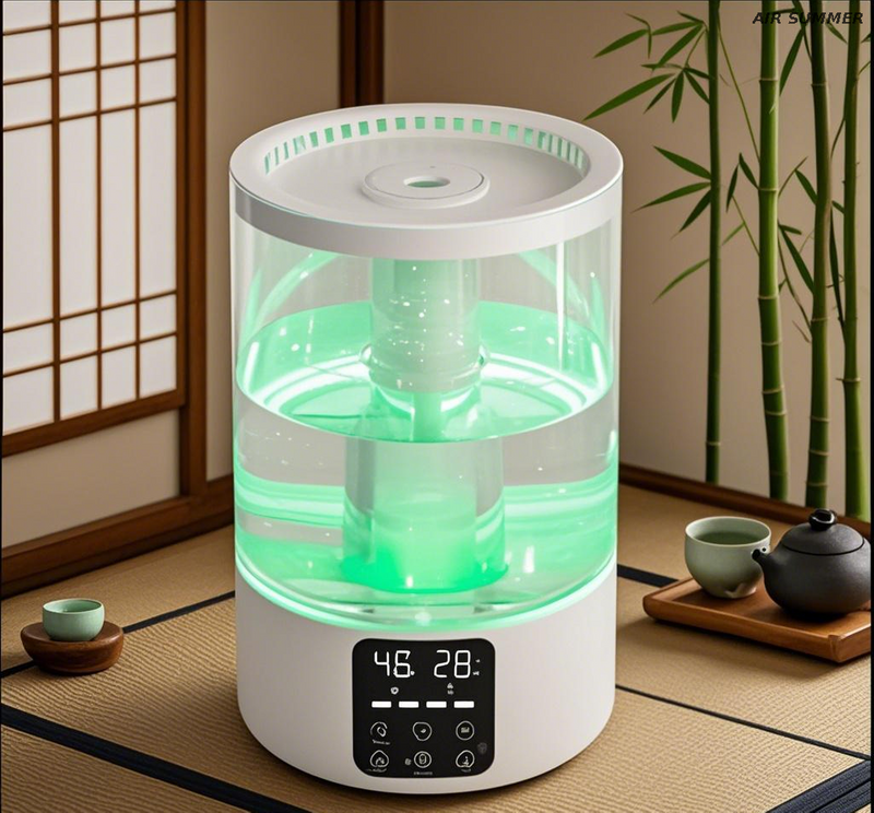 Sensor de humedad inteligente Humidificador manteniendo un nivel de humedad de 65% ideal