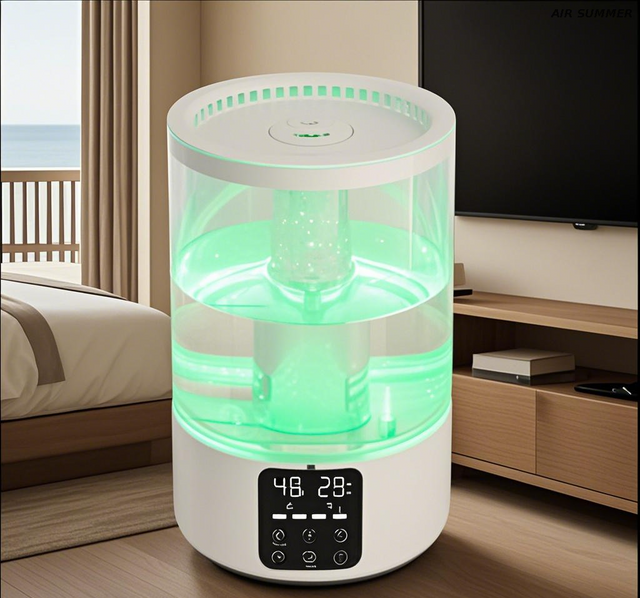 Humidificador de luz ambiental de 7 colores con efecto de cambio de color lento