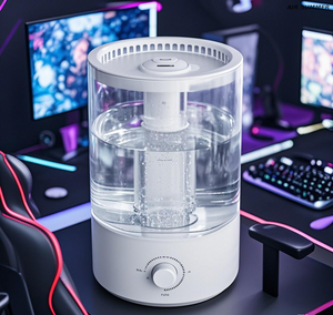 ¡Escasez de agua recordatorio de flash rojo! 5L Humidificación de neblina fría, estilo de niebla dual de estilo INS rotatable