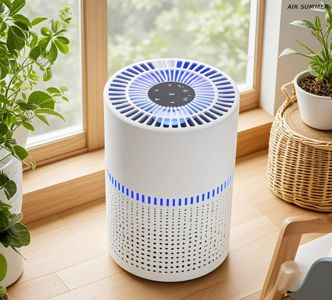 SM6008 Purificador de aire con aroma: crea espacios de vida frescos, filtración de 4 capas