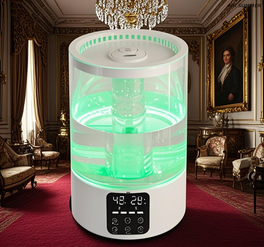Humidificador de salida de niebla dual con diseño rotativo de 360 ​​°