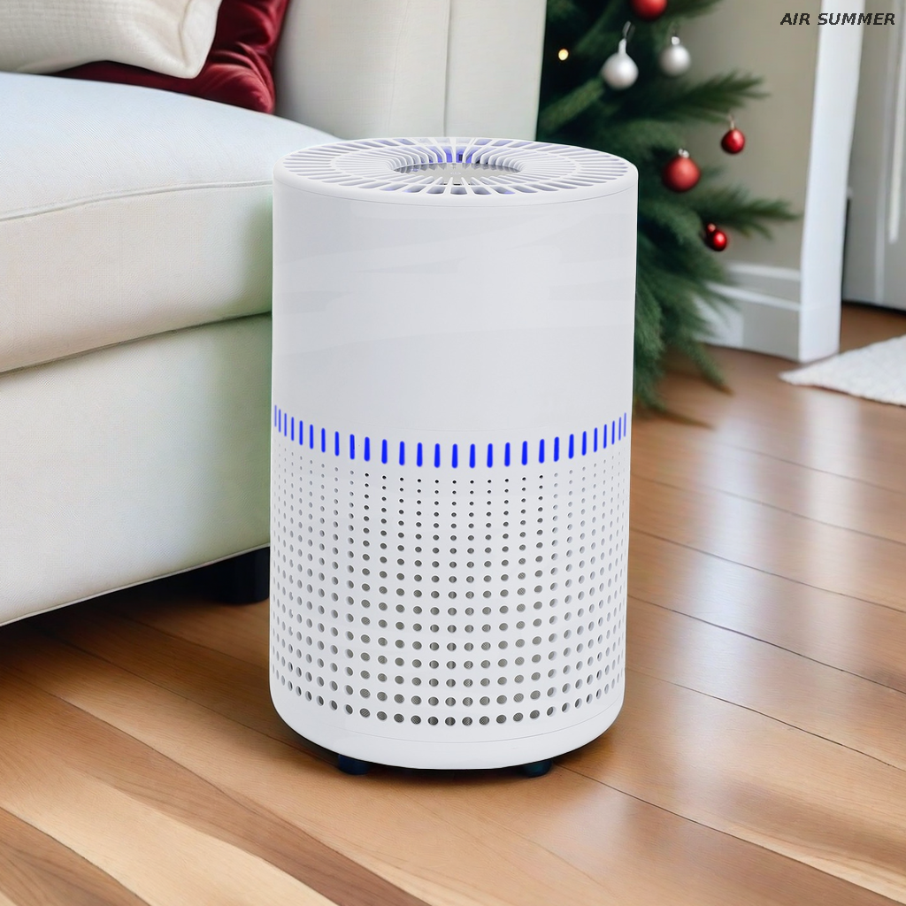 Purificador de aire SM6008 compacto con función de aroma: filtros de polvo, humo, olores