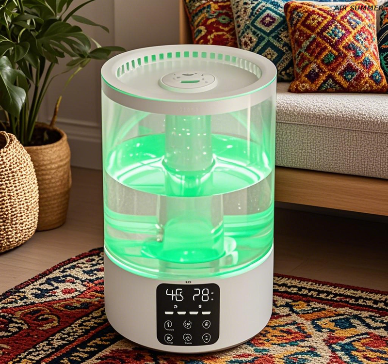Humidificador ultrasónico con tecnología de niebla fina para uso seguro en interiores