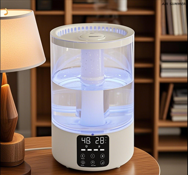 Humidificador fácil de usar con pantalla LCD intuitiva y control remoto
