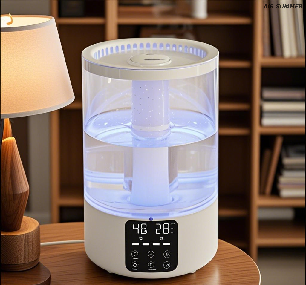 Humidificador fácil de usar con pantalla LCD intuitiva y control remoto