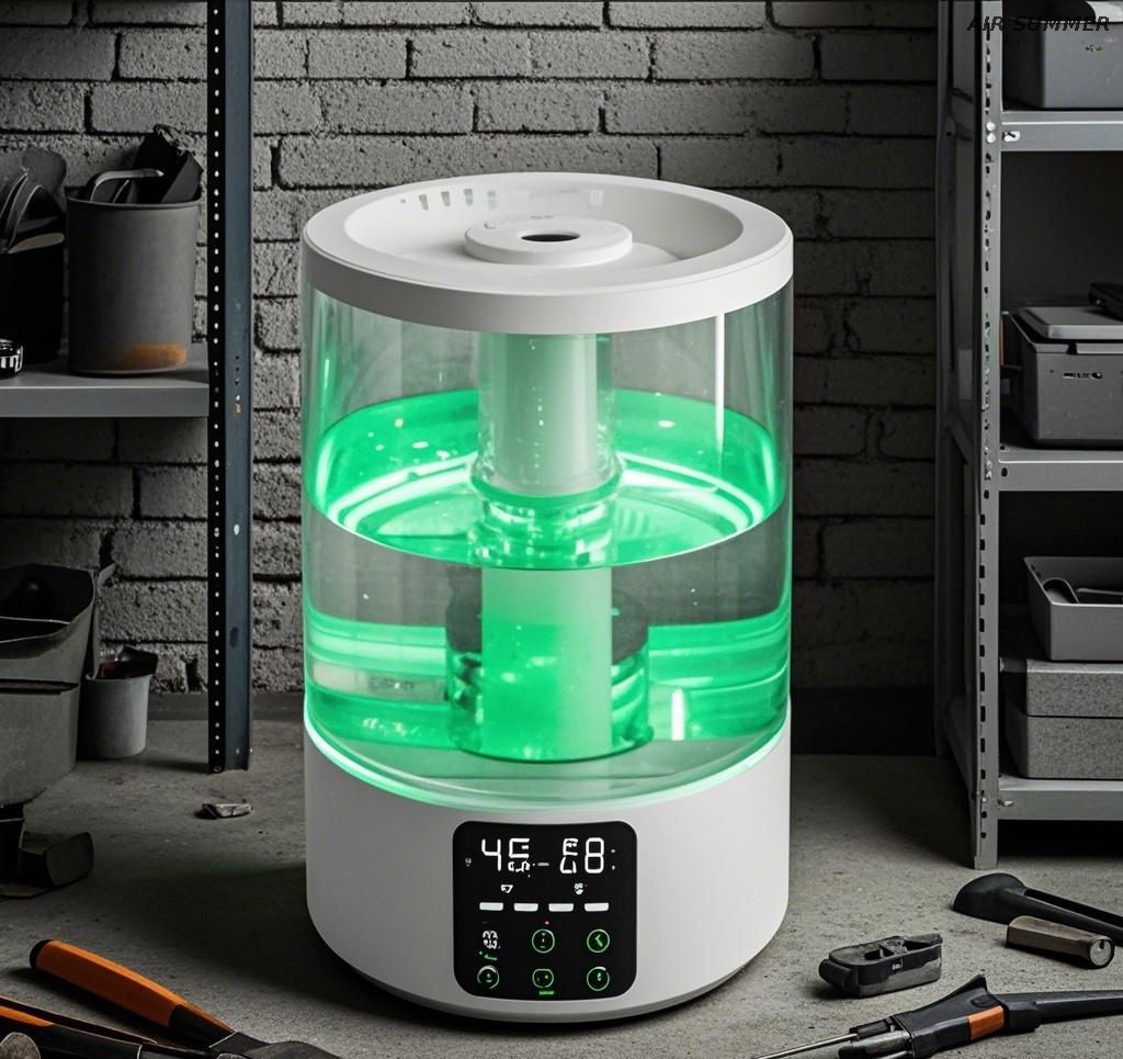 Humidificador LED y filtro de carbono UVC con filtración de agua antibacteriana