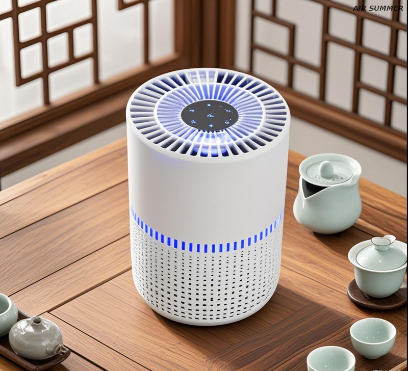 Purificador de aire SM6008 compacto con función de aroma: filtros de polvo, humo, olores