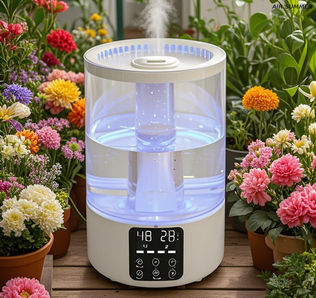 Humidificador de bajo ruido para un descanso y trabajo no perturbados