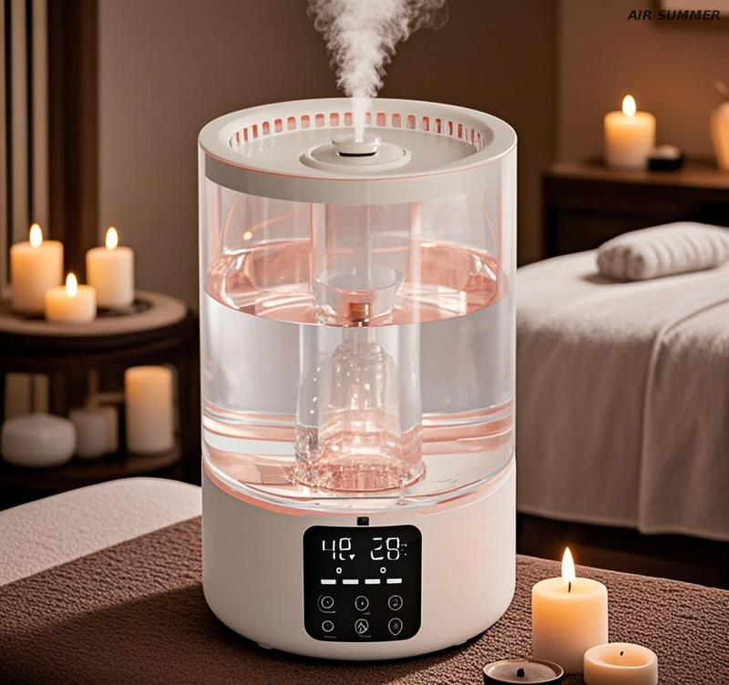 Humidificador de mantenimiento simple con componentes fáciles de limpiar